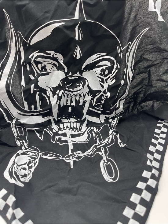 Vans Other - Vans MOTORHEAD Black Bandana Scarf with Silver Skull & Chain Graphic